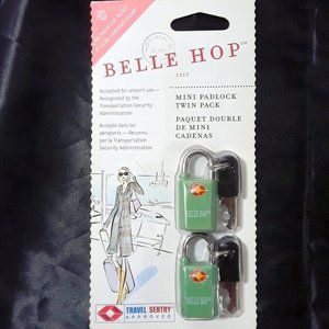 Belle Hop Mini Padlock Twin Pack Green TSA